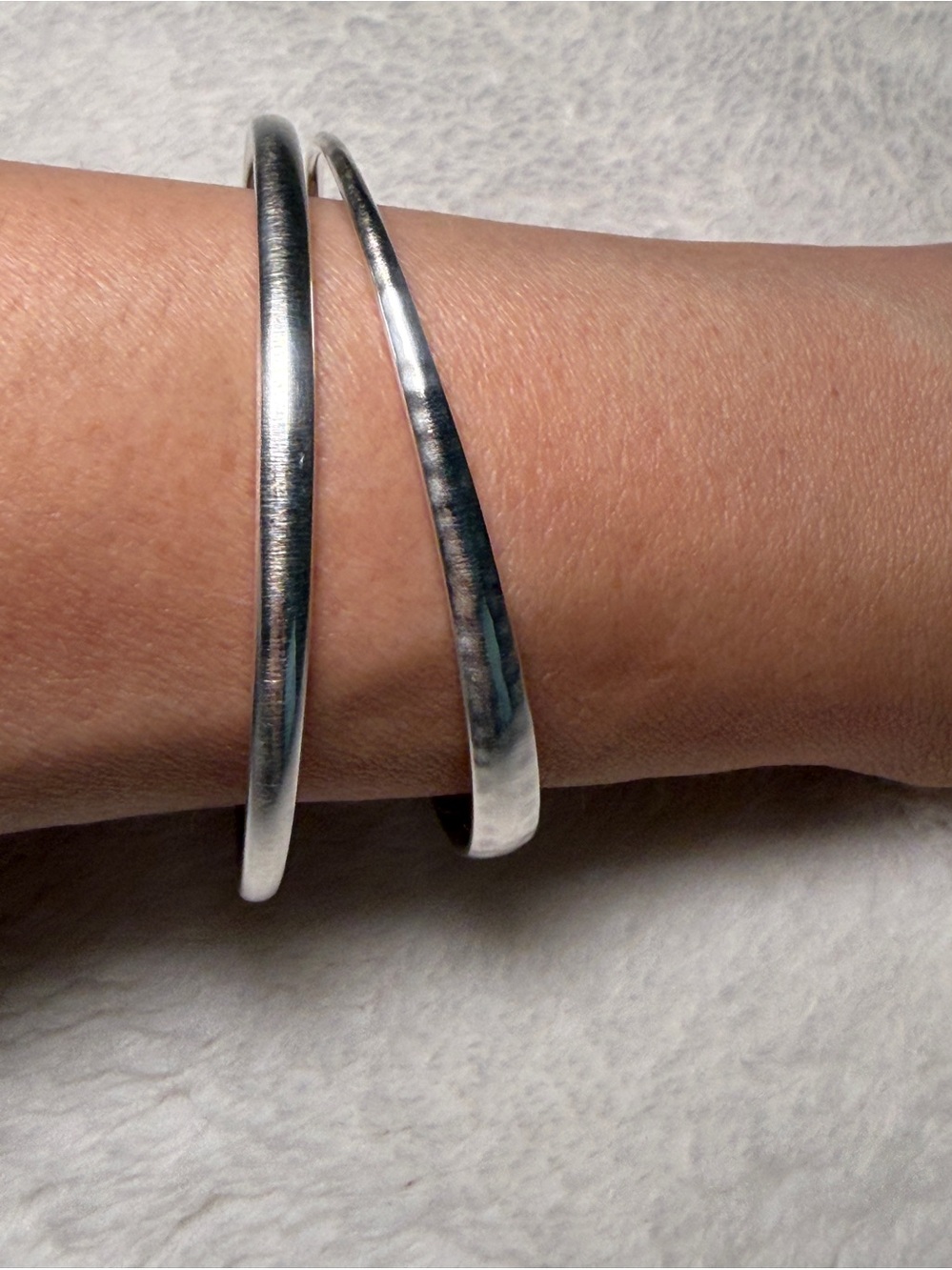 Kendra Scott Silver Metal Asymmetrical Cuff Bracelets (Set of 2)
